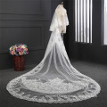 Beautiful plain long wedding veils for women